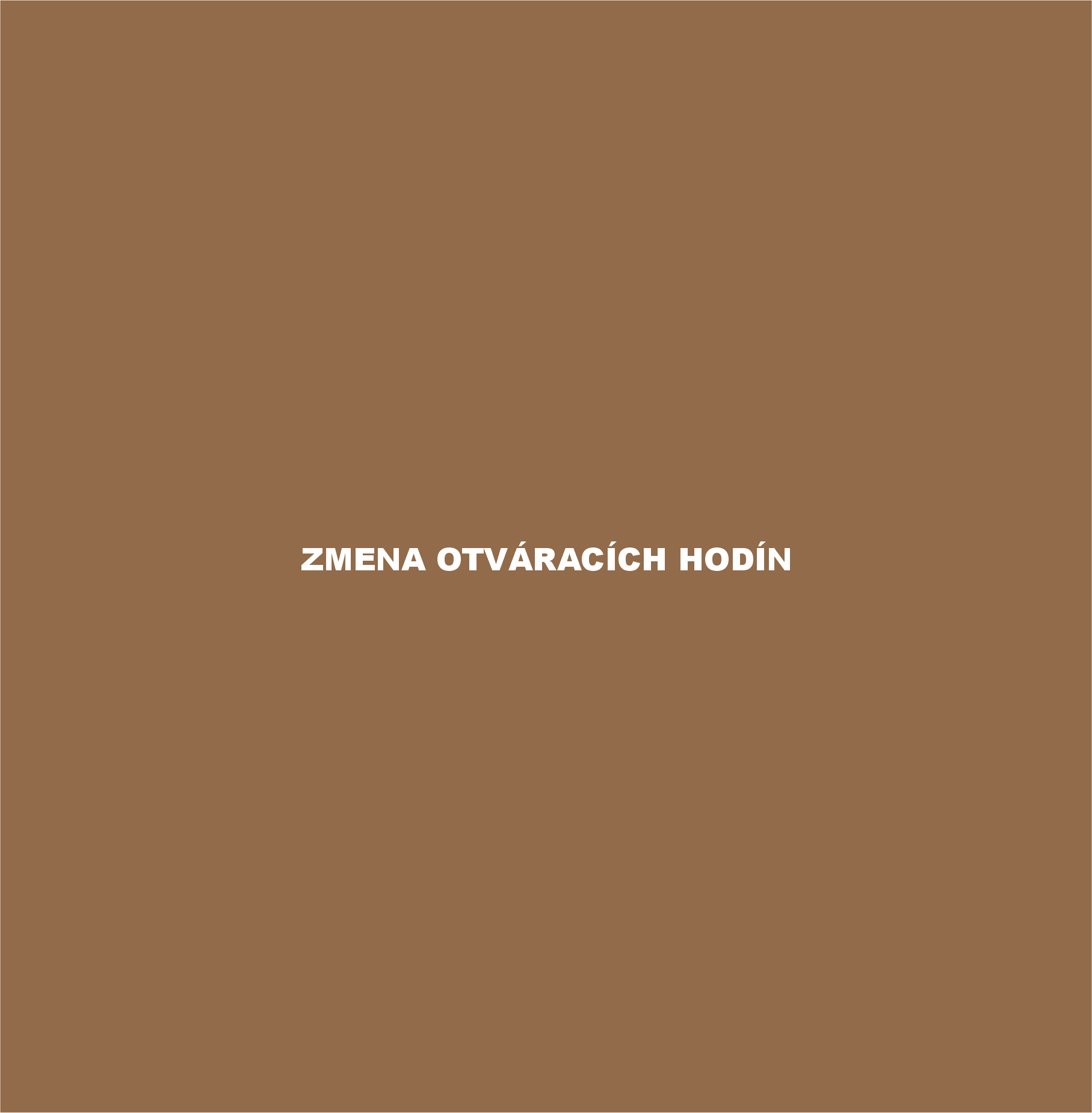 Zmena otváracích hodín v nedeľu